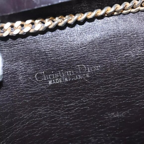 Christian Dior Trotter Canvas Chain Shoulder Bag Brown Gold Auth BD118 - Picture 10 of 16